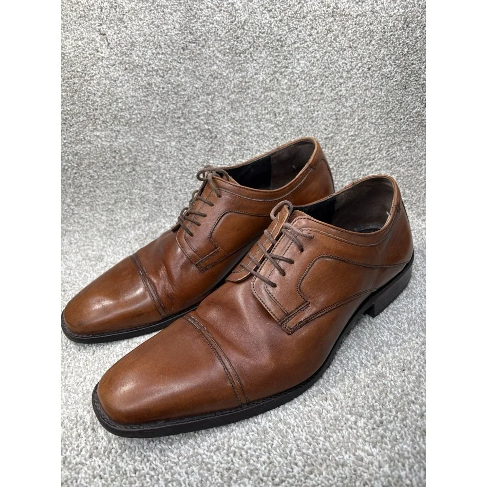 Johnston & Murphy Men's Brown Leather Cap Toe Oxford Dress Shows‎ Size 14M
